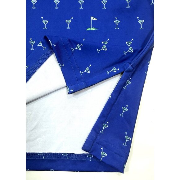 RLX Ralph Lauren Mens Polo Shirt Sz Medium Cocktails Print Performance Golf - Picture 5 of 14